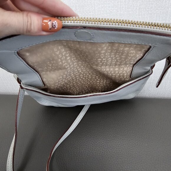 Kate Spade Mariana Mansfield Gray Leather Pebbled Crossbody Bag - Picture 7 of 9